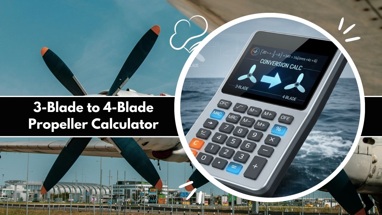 3-Blade to 4-Blade Propeller Calculator