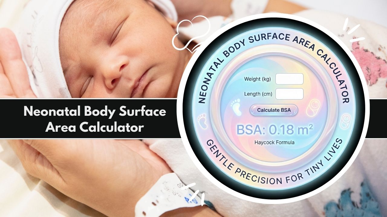 Neonatal Body Surface Area Calculator